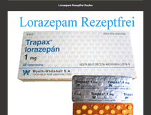 Tablet Screenshot of lorazepamrezeptfrei.com
